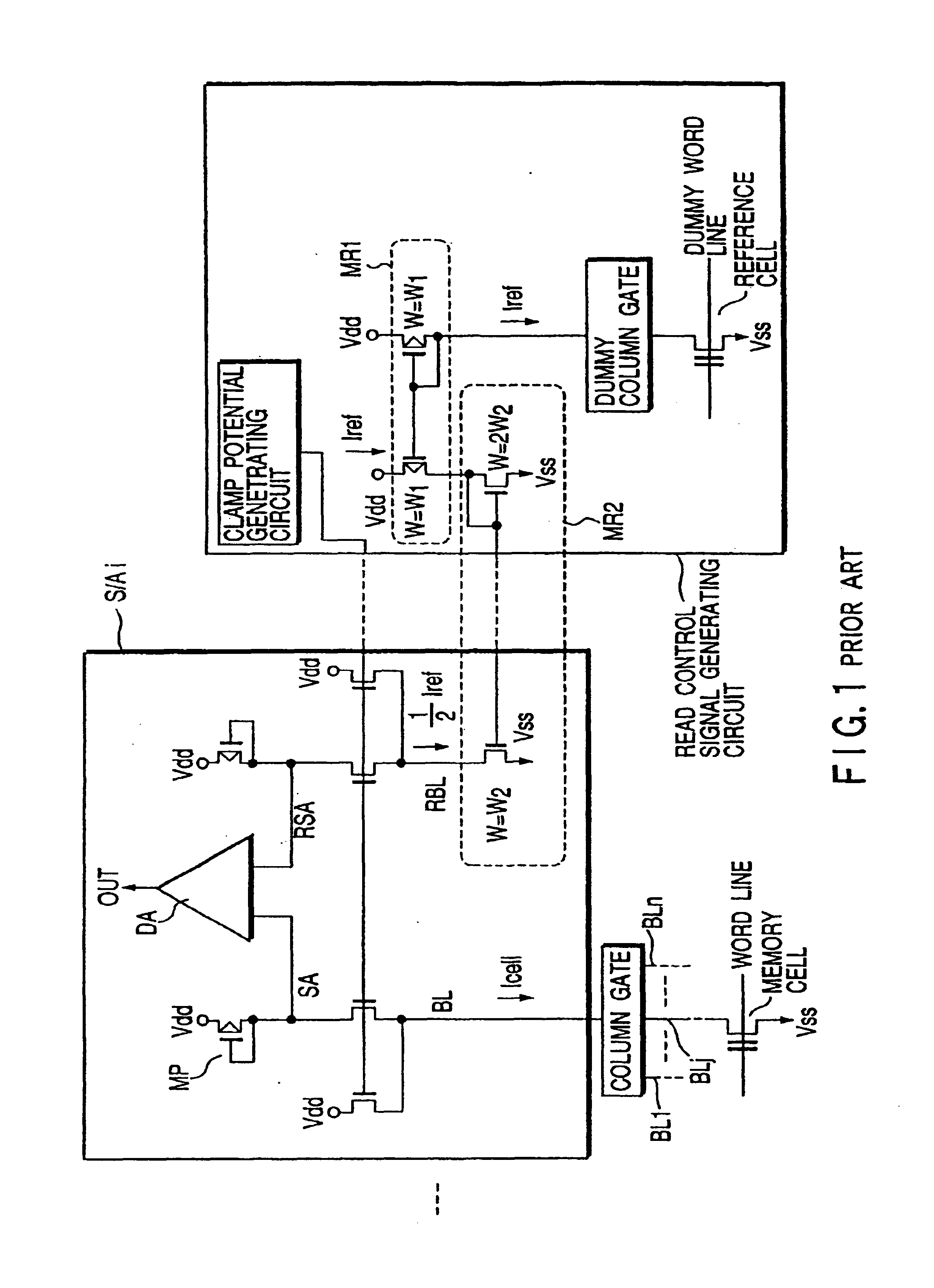 Read circuit of nonvolatile semiconductor memory