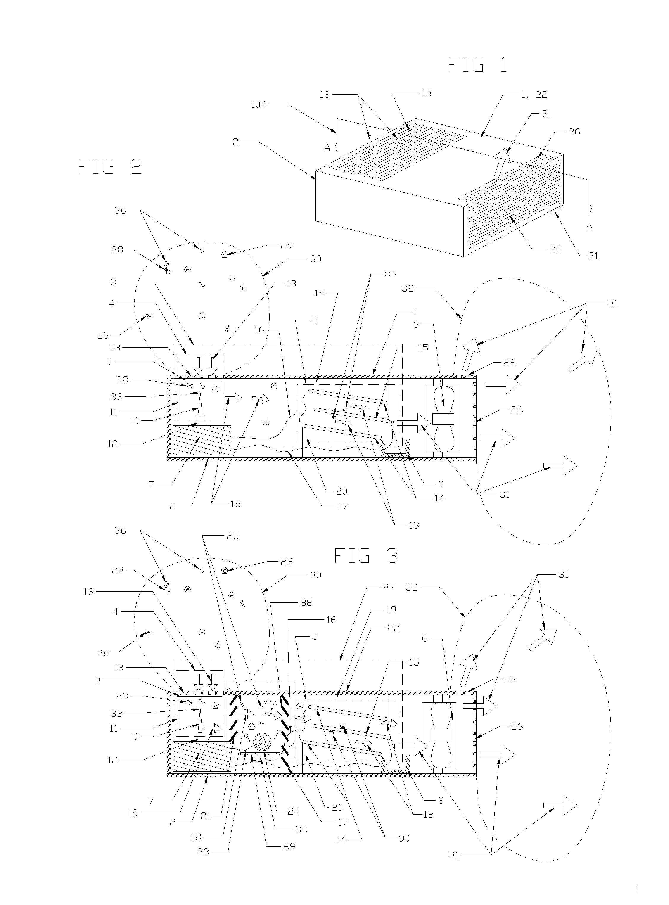 Supercharged electrostatic air filtration device