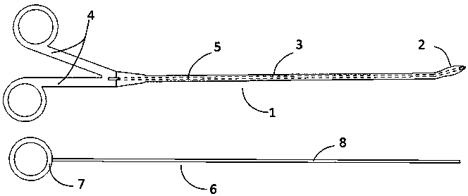 Cathetering pliers of paraspinal nerve block for thoracoscopic surgery