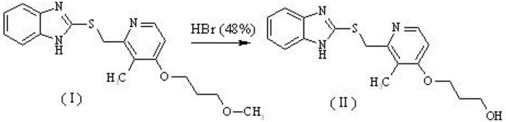 Synthesizing method of single-configuration rabeprazole metabolite