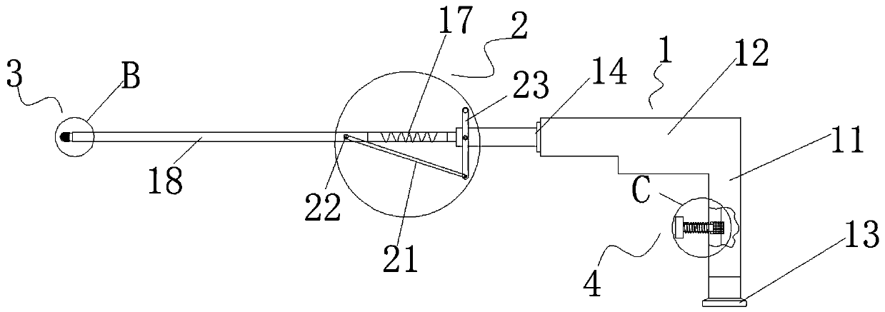 Self-control type hole sweeping device for coal mining