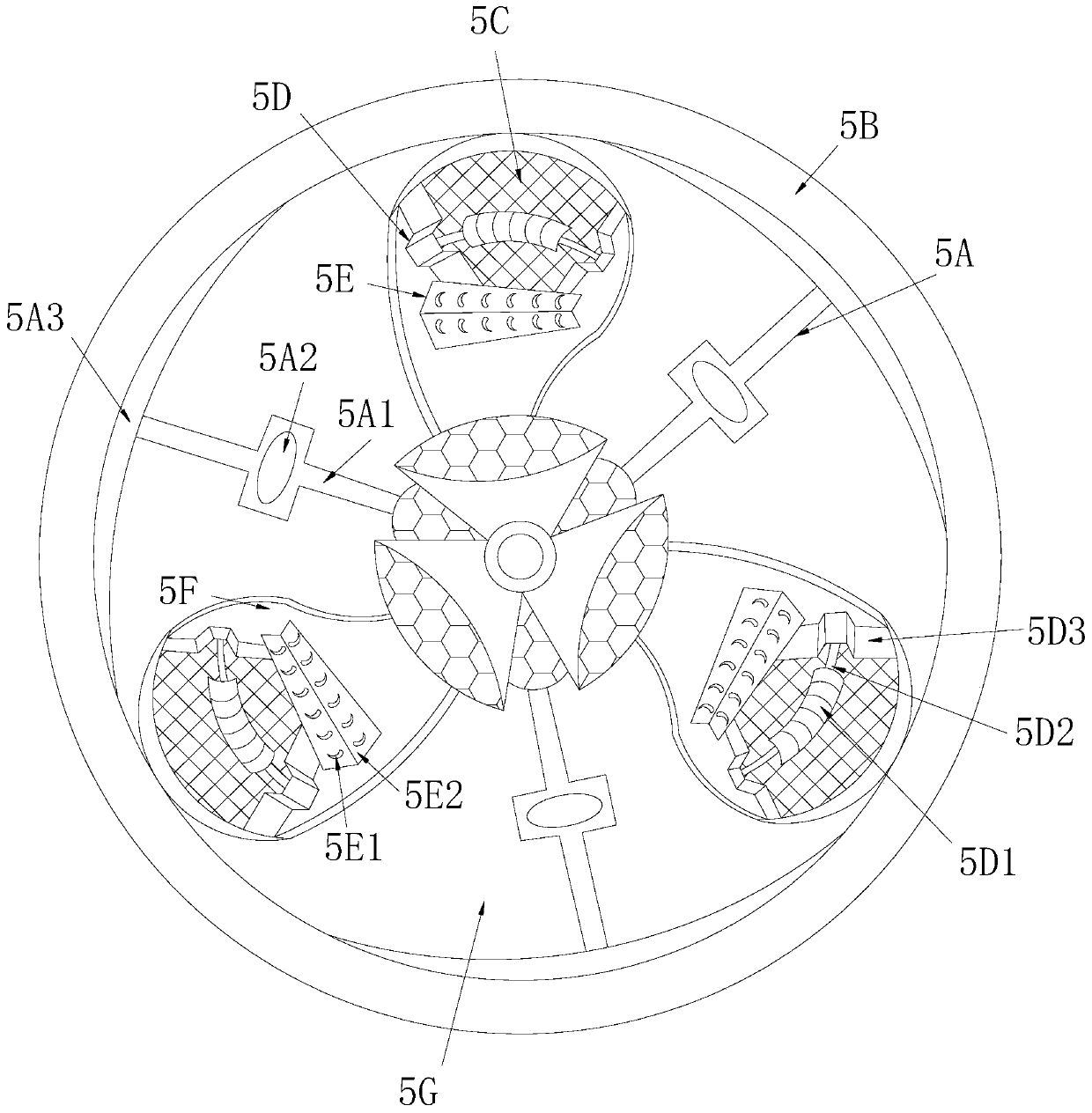 Chemical mechanical stirrer based on paddle wing barbs for organic silica gel