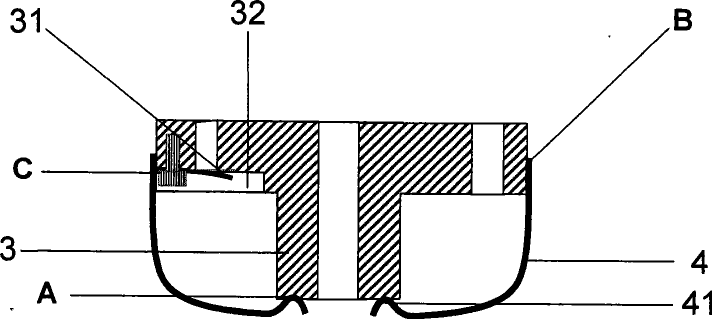 Sealing structure of duplex cylinder compressor lower bearing and lower silencer