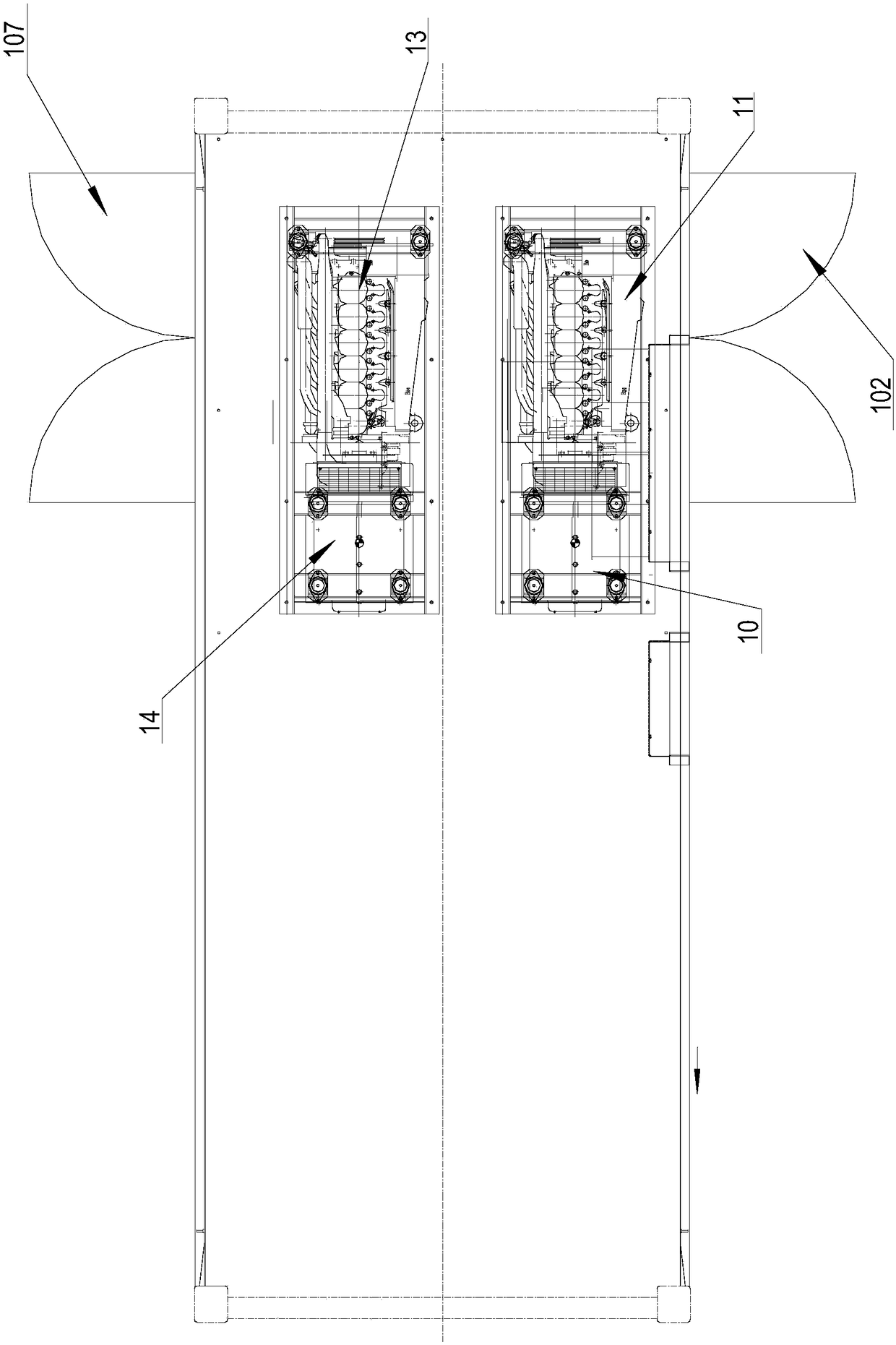 Container type generator set