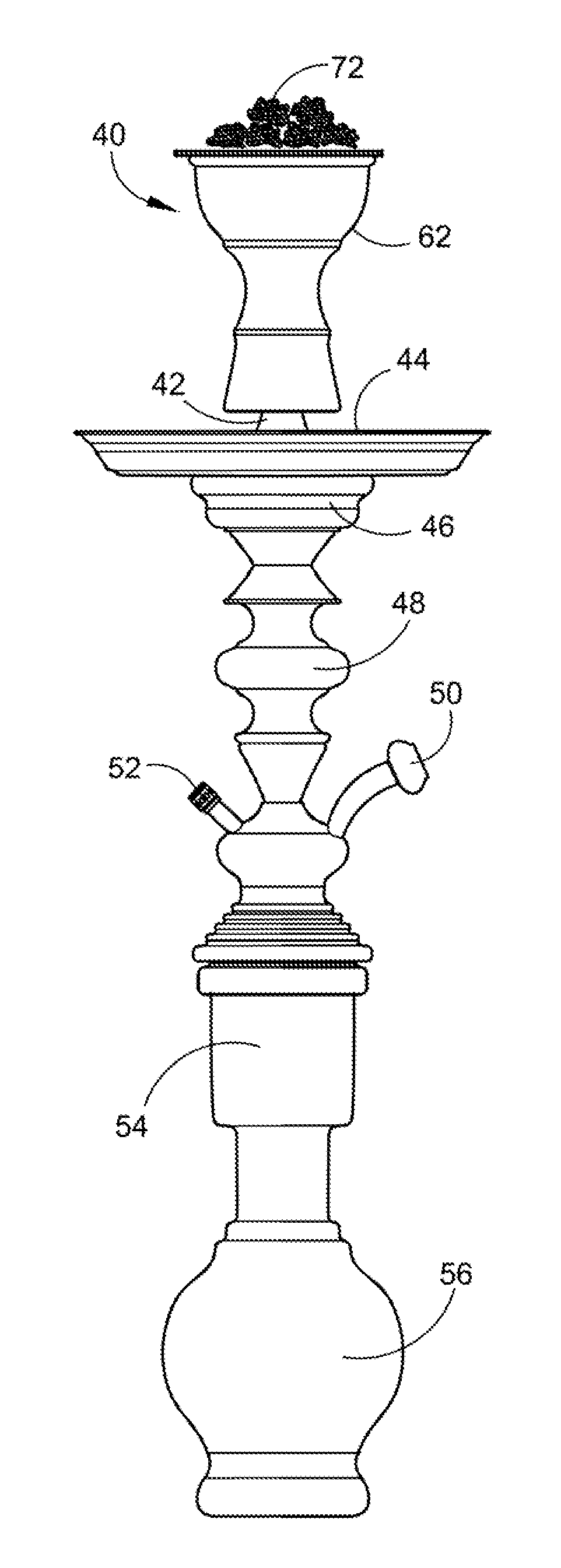 Tobacco free hookah smoking system