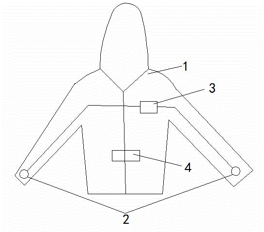 A mulberry silk and nylon yarn double-layer fabric structure garment capable of reporting a fire quickly