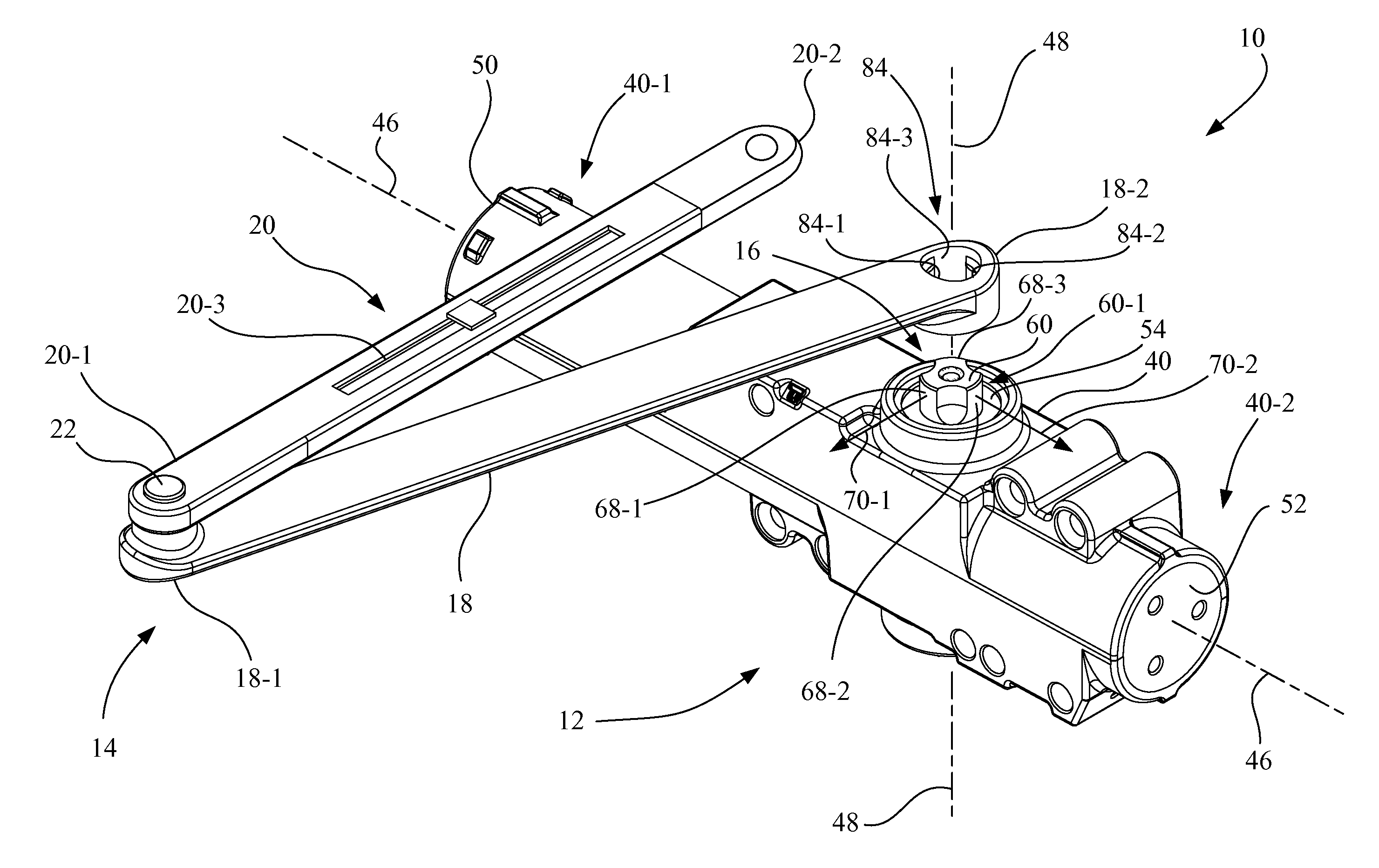 Door closer with tri-lobe pinion