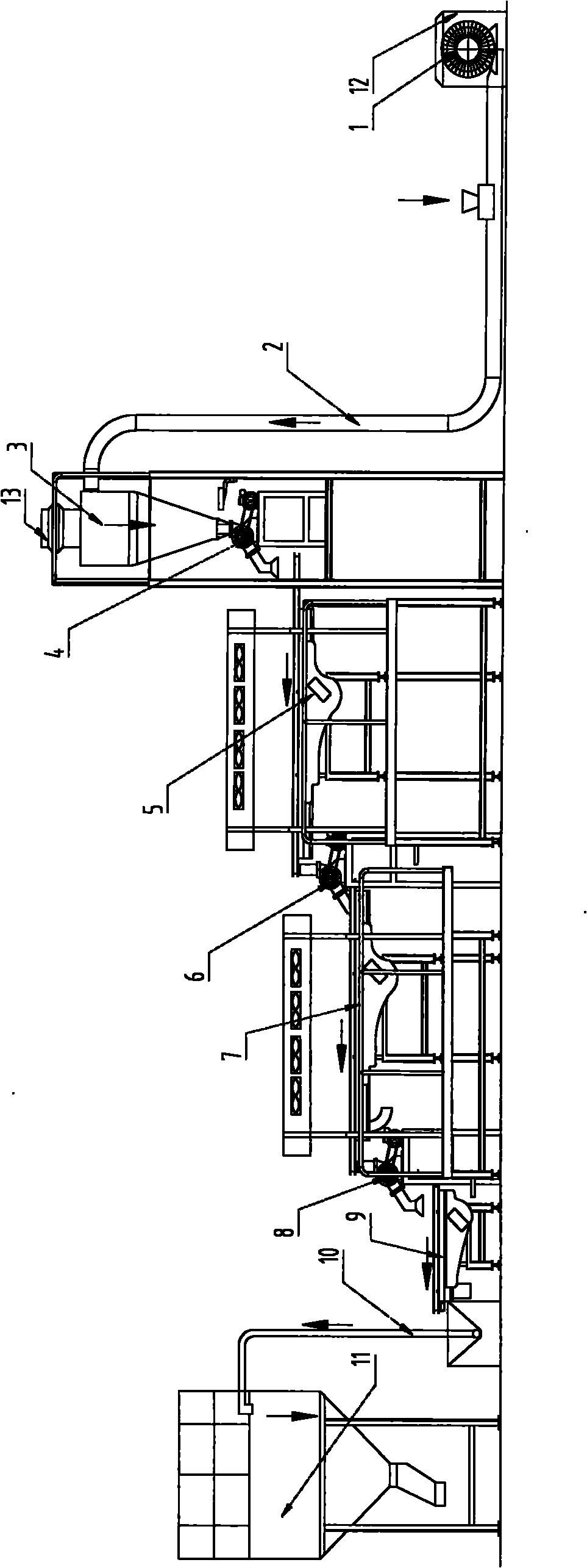 Air blowing and cooling system for hot cutting pelleting