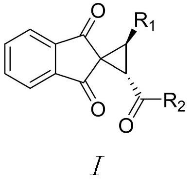 Spiro [cyclopropane-1, 2'-indene]-1', 3'-diketone derivative and synthesis method thereof