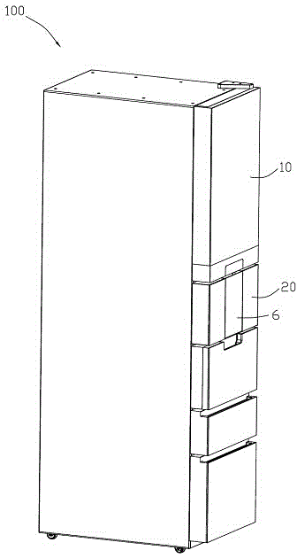 Storage box and storage cabinet provided with storage box