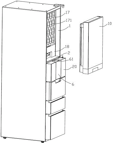 Storage box and storage cabinet provided with storage box