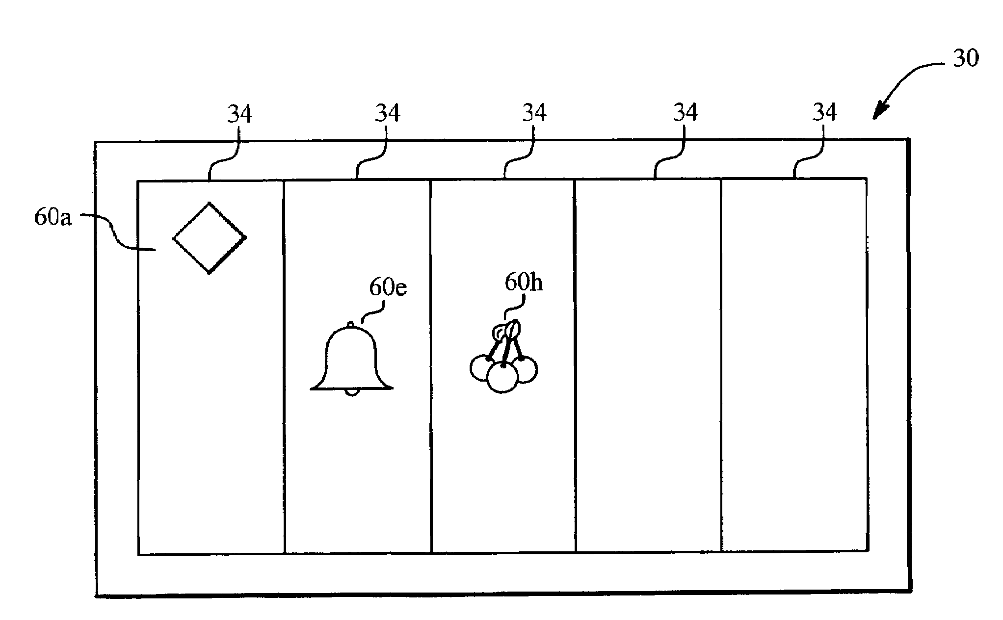 Gaming device which displays multiple gaming results wherein subsequent results are formed from previous results