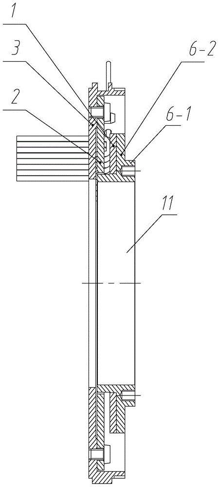 Magnetoelectric type absolute position sensor with large central hole structure and method for measuring absolute position