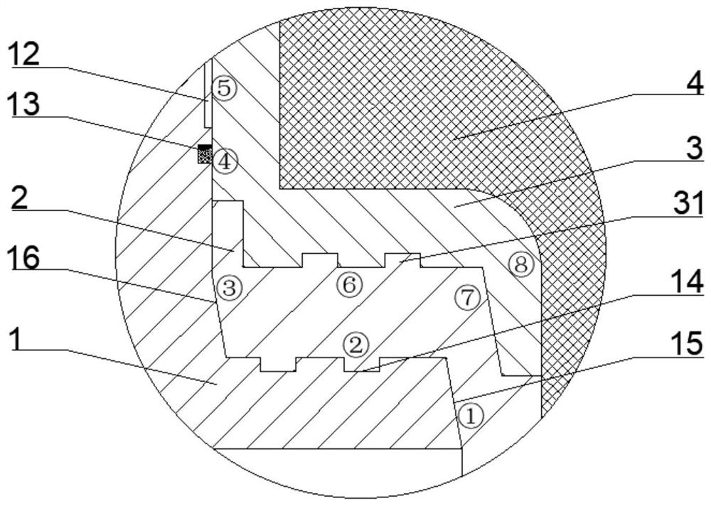 Embedded metal bottle opening structure of IV-type hydrogen storage bottle