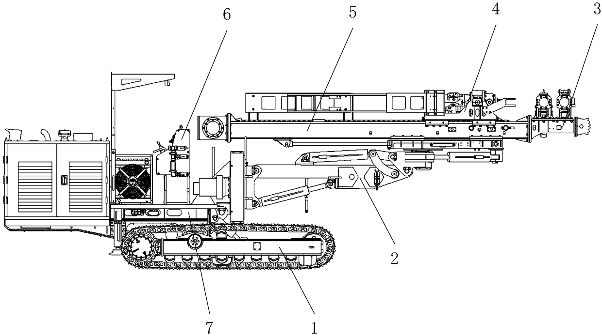 Multifunctional drilling rig for tunnel