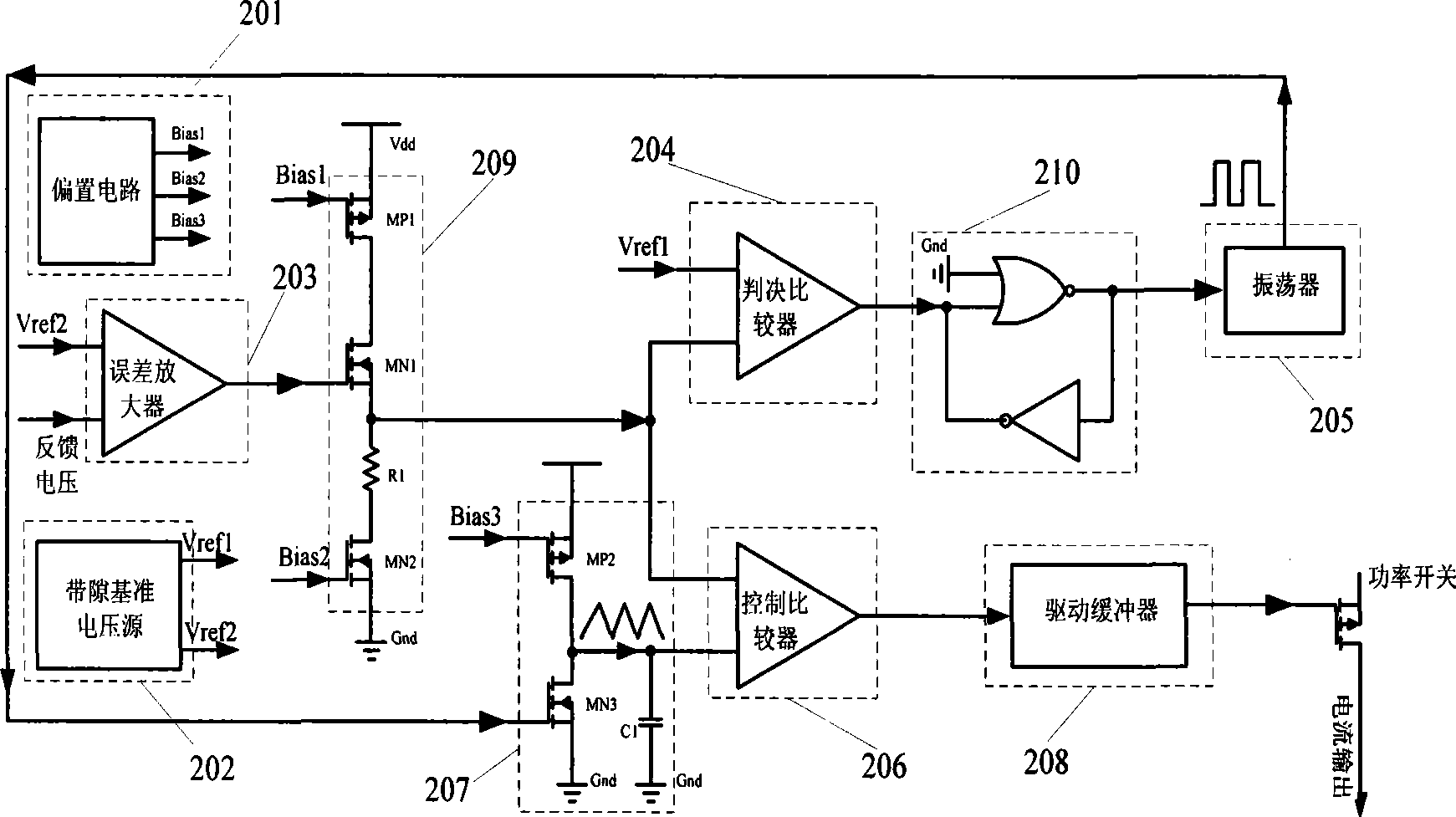 PWM/PDM double-mode modulation selective circuit and double-mode modulation method