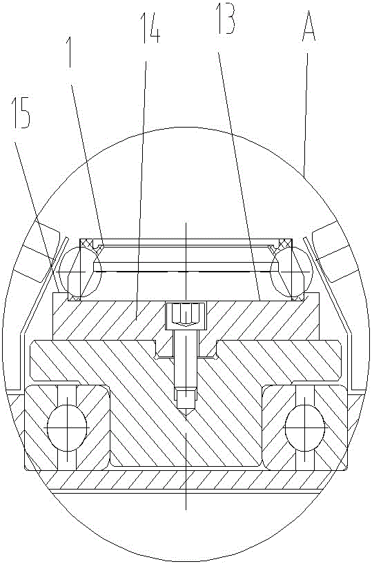 Steel ball mounting machine with bearing holding frame