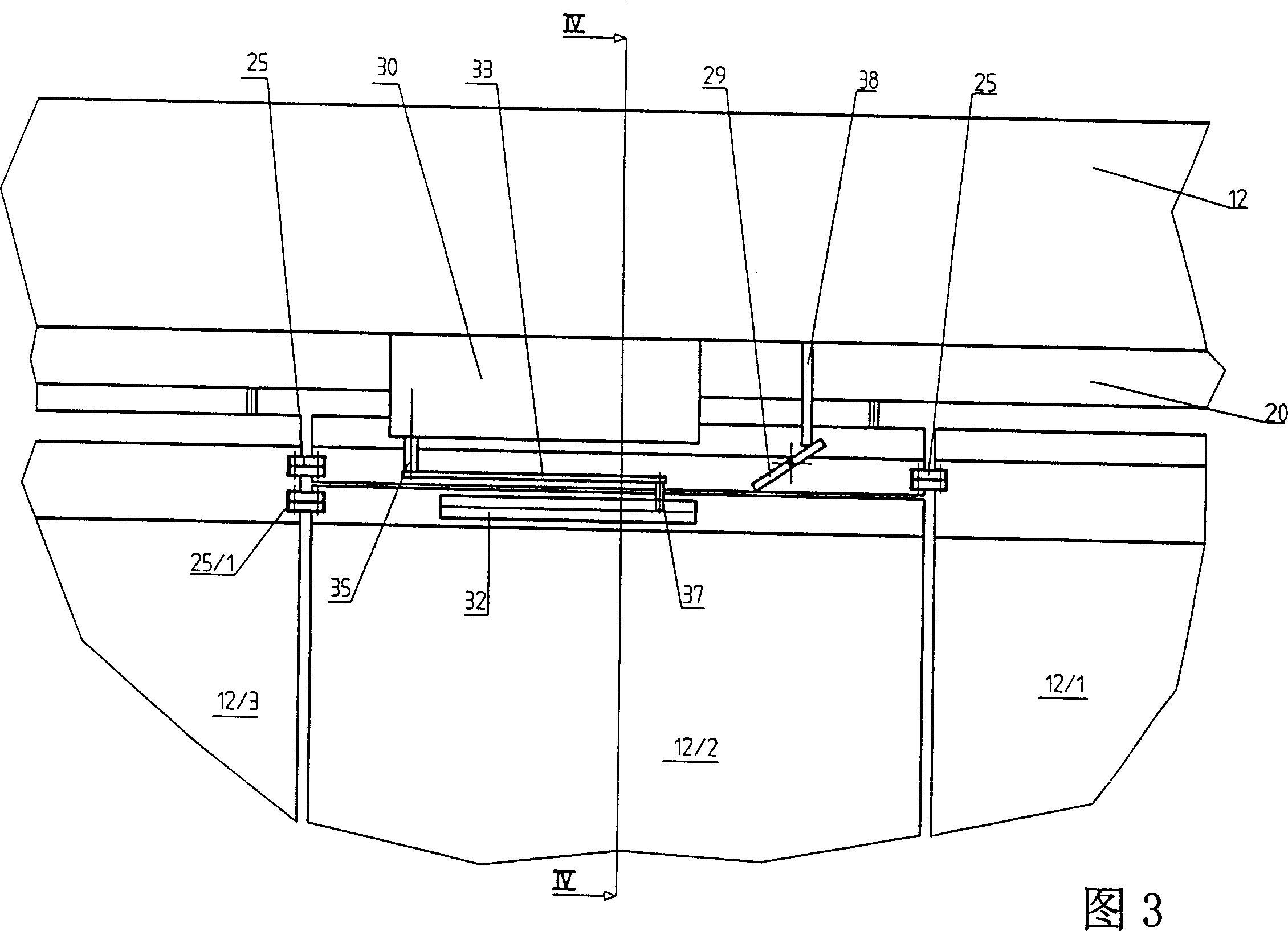 Sliding panel comprising several wall elements that can be displaced laterally