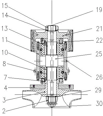 Magnetically driven pipeline type centrifugal pump