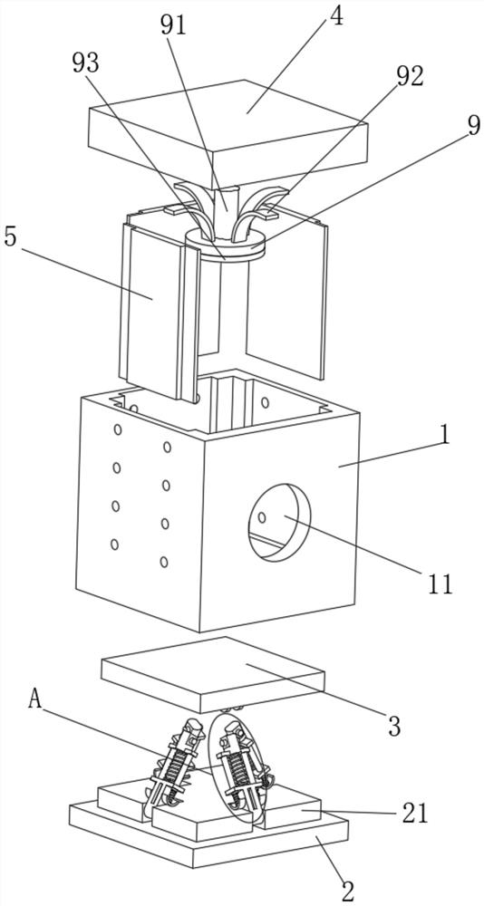 Shock absorption and noise reduction device for gasoline generating set engine