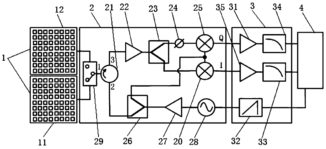 Vibration measuring device and method based on millimeter waves