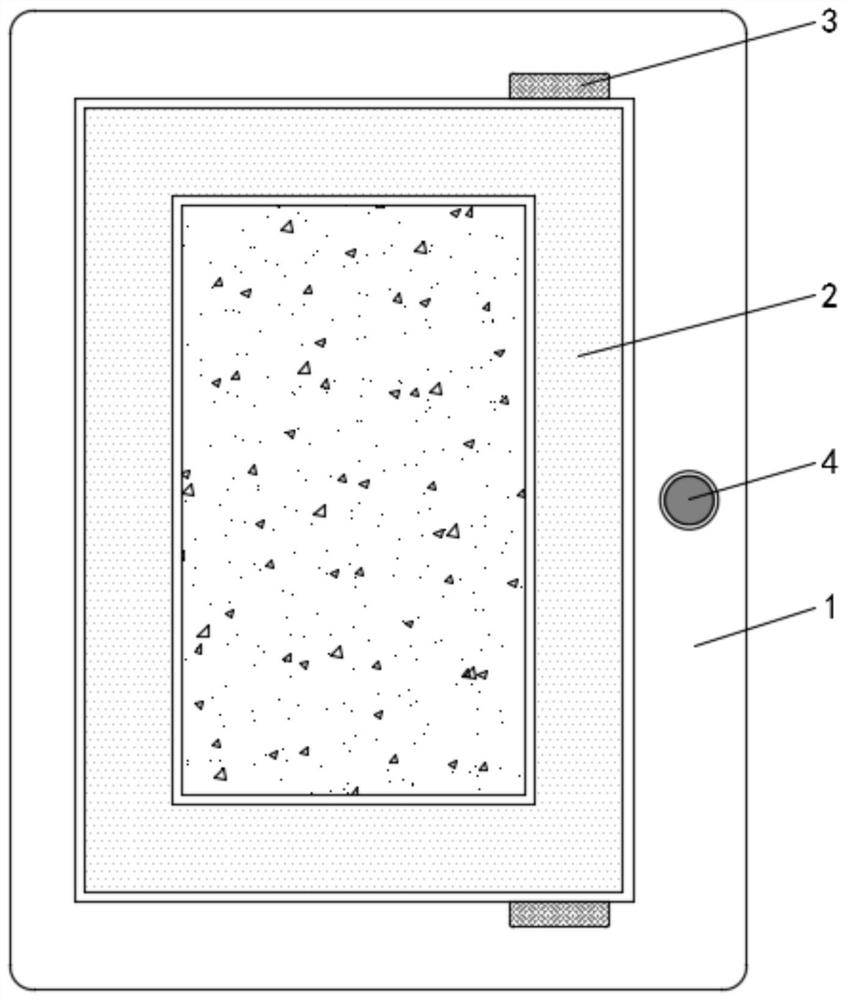 Fire-fighting cabinet door anti-misoperation auxiliary device for improving safety factor