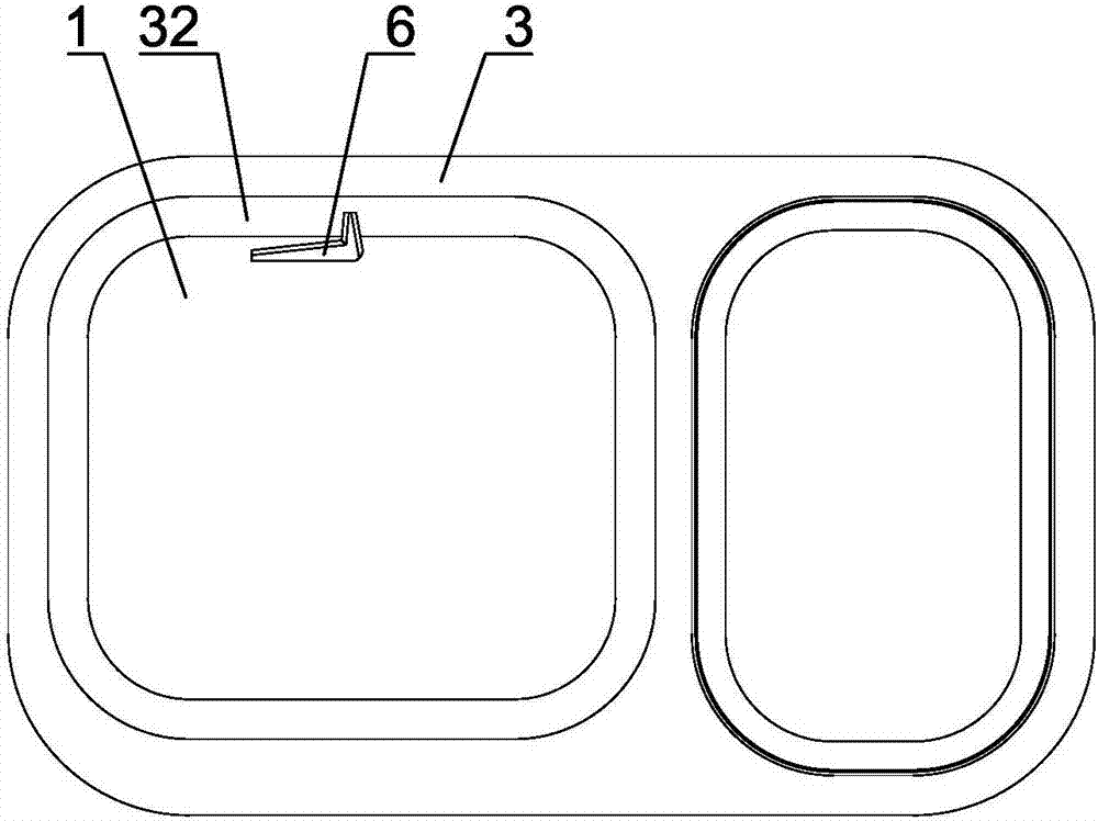 Observation window for missile launching vehicle