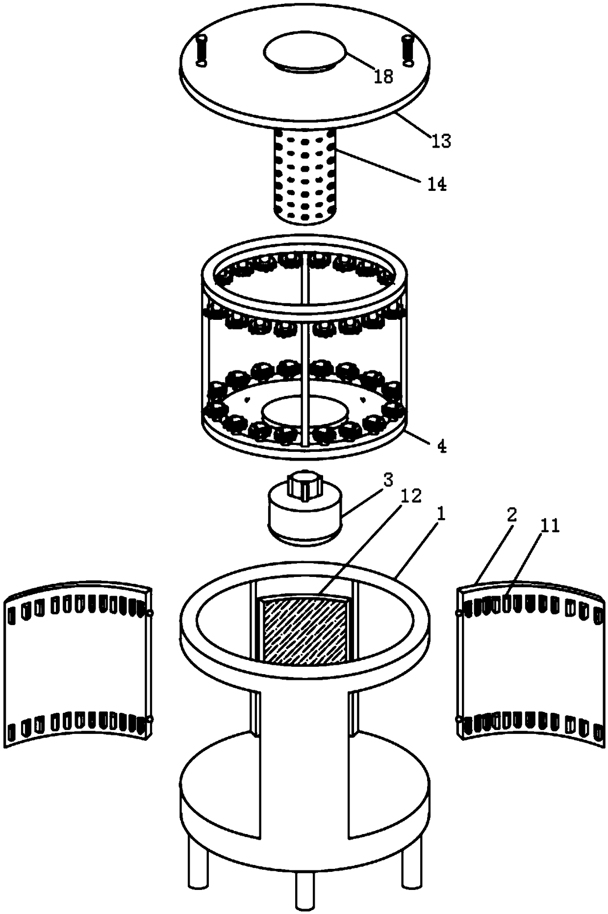 Environment-friendly barbecue device with seasoning spreading structure