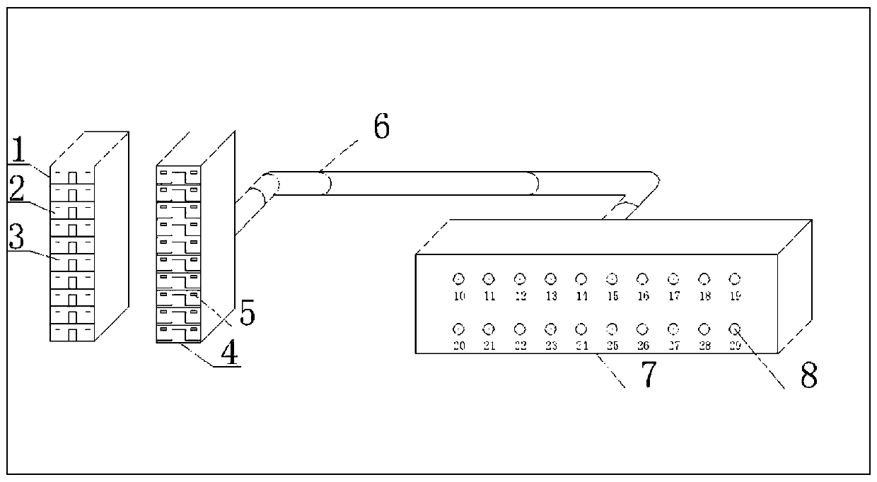 Connecting device for electrical parameter measurement of low-voltage switch cabinet drawer