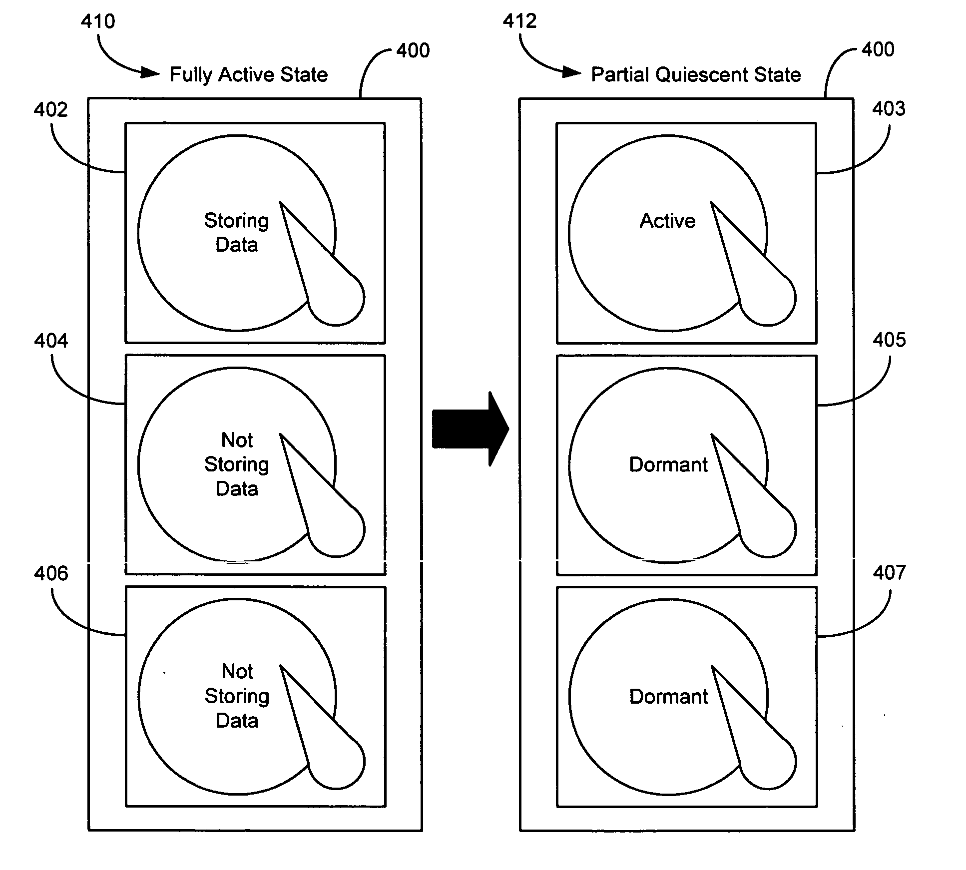 Power reduction scheme for use with a disc drive magazine