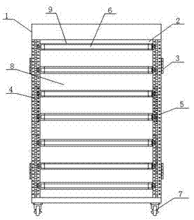 Sheet material turnover box