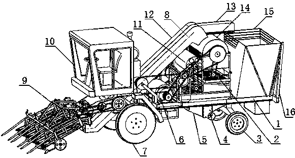 Three-ridge six-row peanut seedling and fruit integrated combined harvesting machine