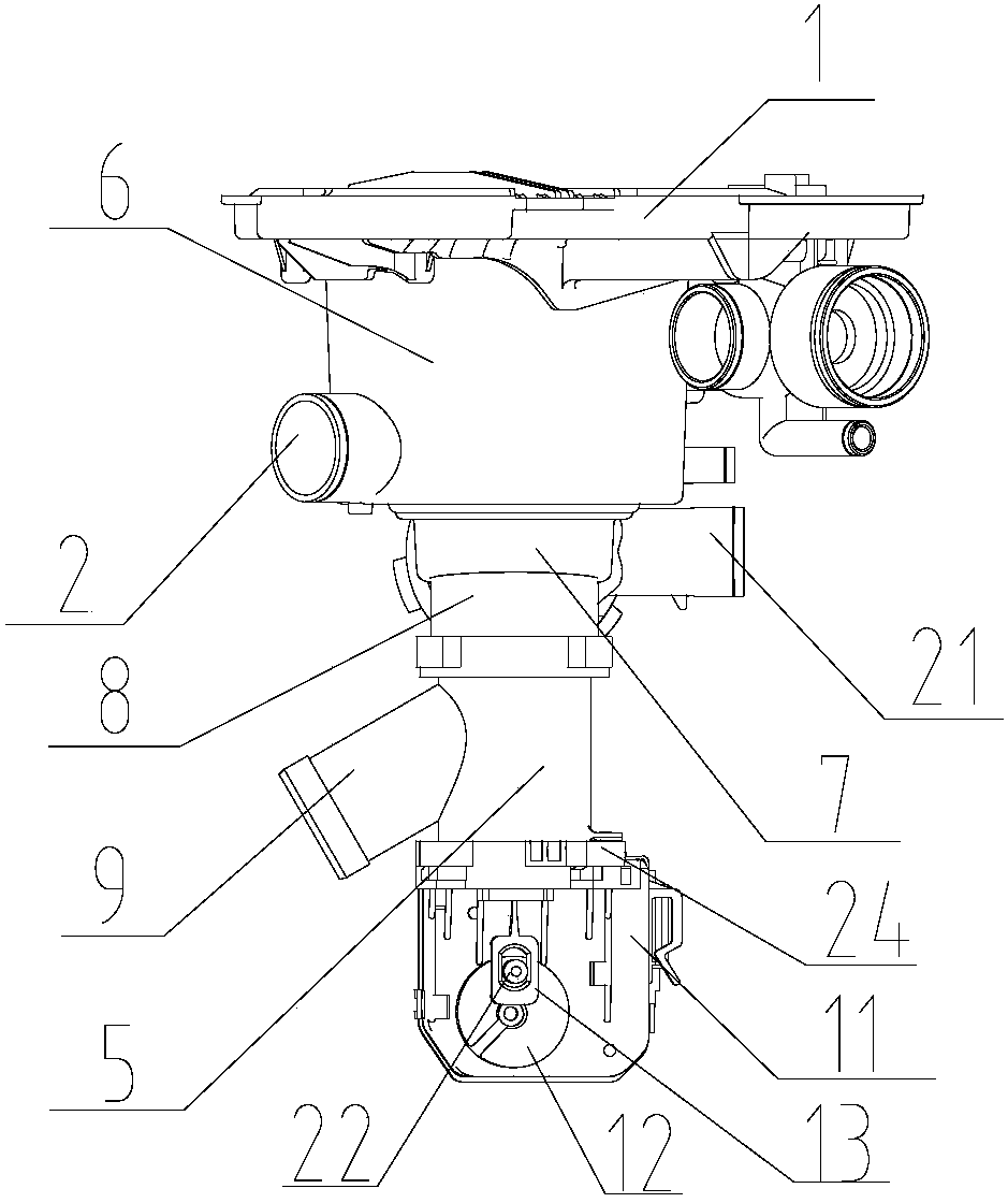 Dishwasher sink drainage method, drainage structure and dishwasher