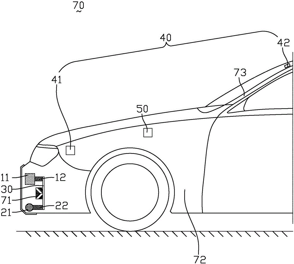 Pedestrian collision lower limb protection device and method and automobile