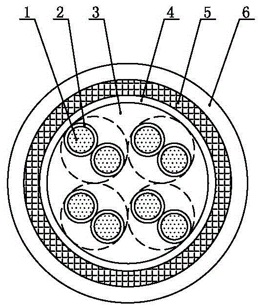 Marine oil-resistant and paint-aging-resistant instrument cable and manufacturing method thereof