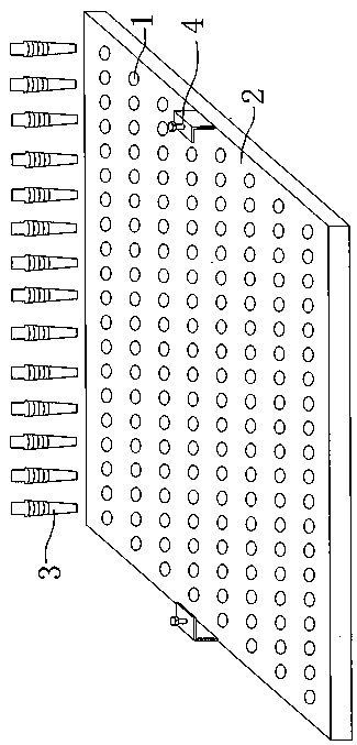 Tool for connecting and sealing plastic pipe plate, pipe plate connecting method and gas-gas heat exchanger