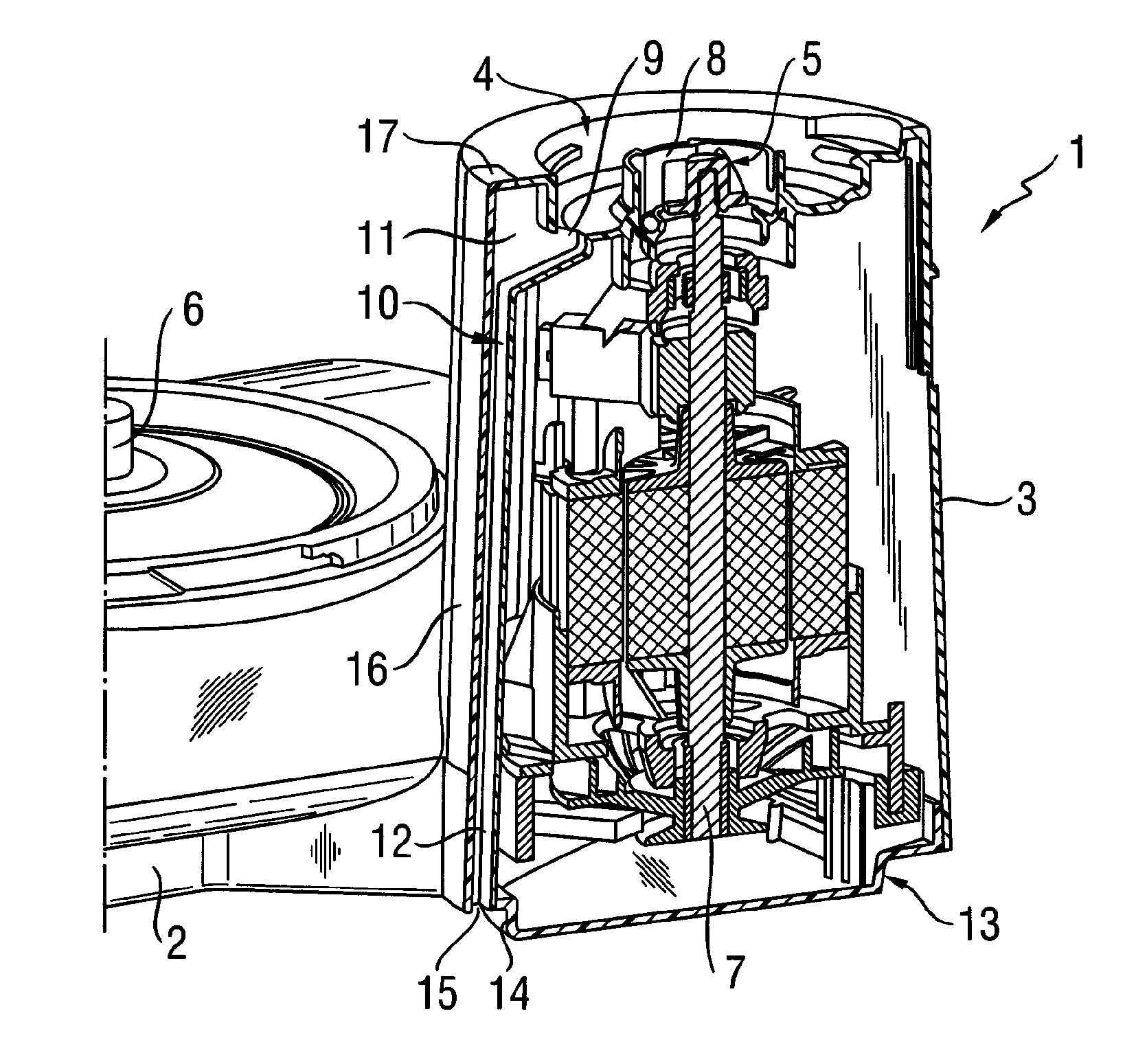 Kitchen machine comprising means for discharging impurities