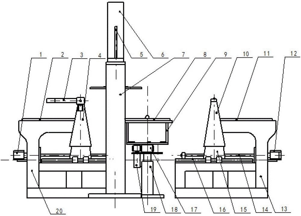 Continuous casting molding machine of rotary castings