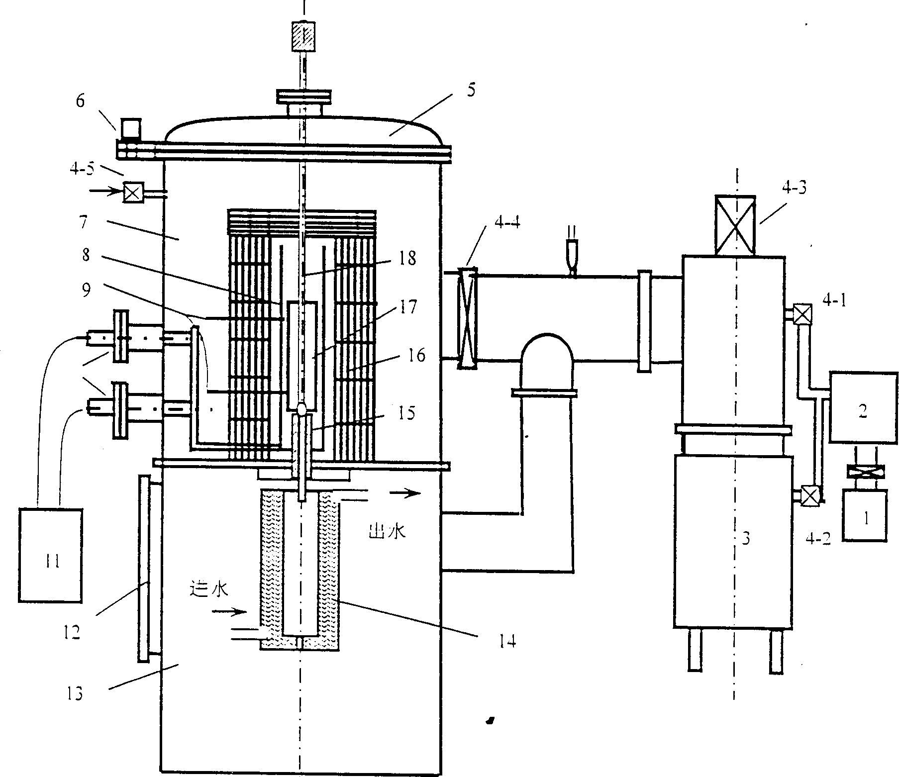 Spray casting-suction casting method and equipment for preparing large non crystal alloy