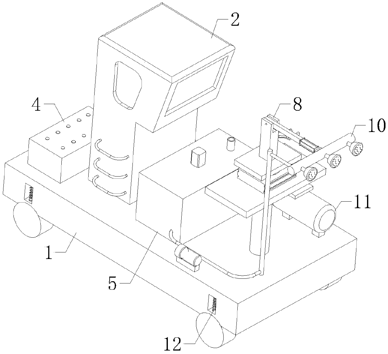 Vehicle-mounted spraying machine for fruit trees