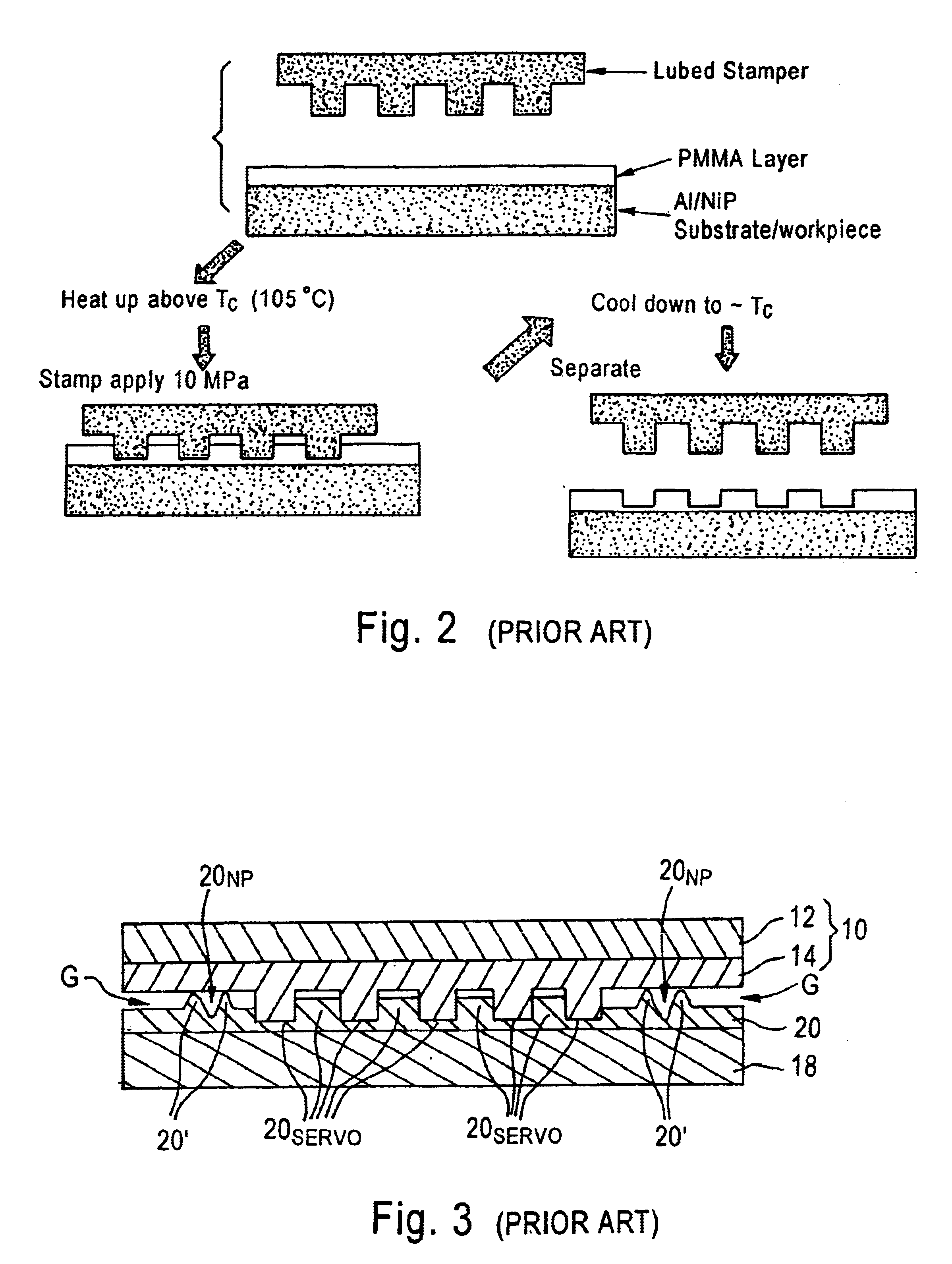 Multi-level stamper for improved thermal imprint lithography