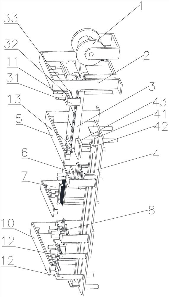 Automatic bending and wrapping machine for copper sheet shielding layer of mutual inductor