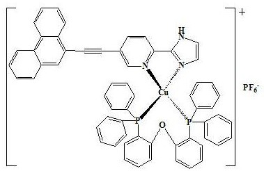 Cu (I) complex luminescent material with high molar absorption coefficient