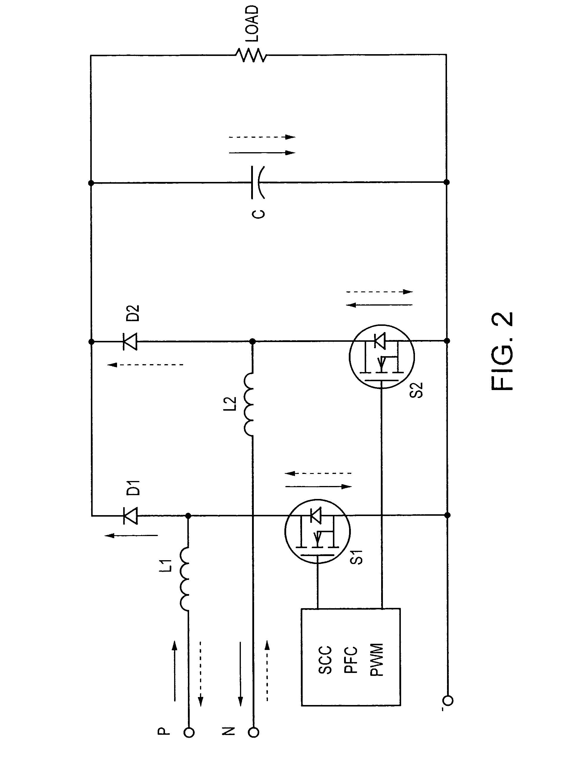 Bridge-less boost (BLB) power factor correction topology controlled with one cycle control