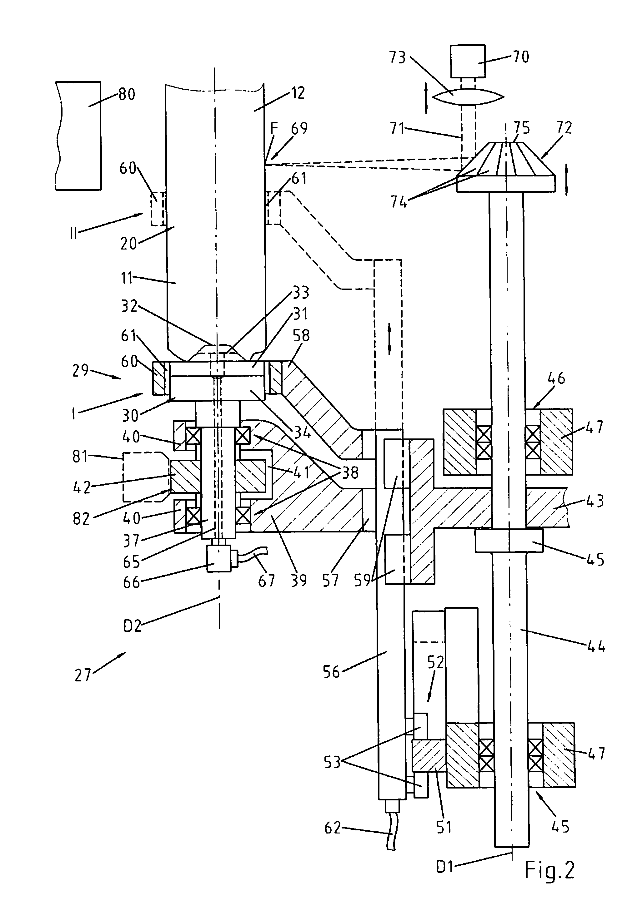 Device and method for cutting off an end section of a can blank