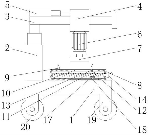 Polishing device for automobile part machining