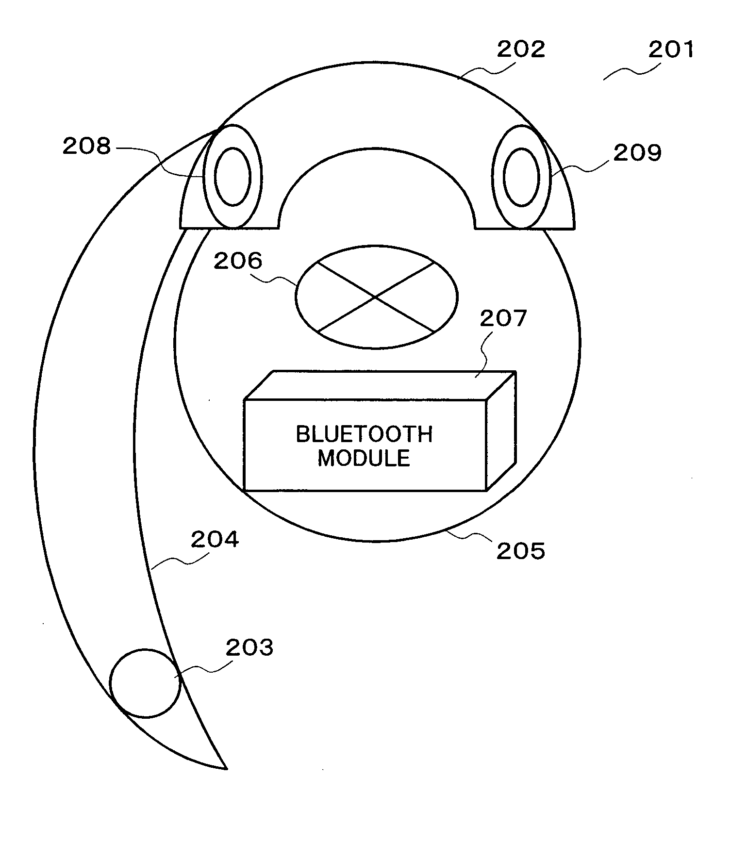 Headset, portable communication system, and headset calling method