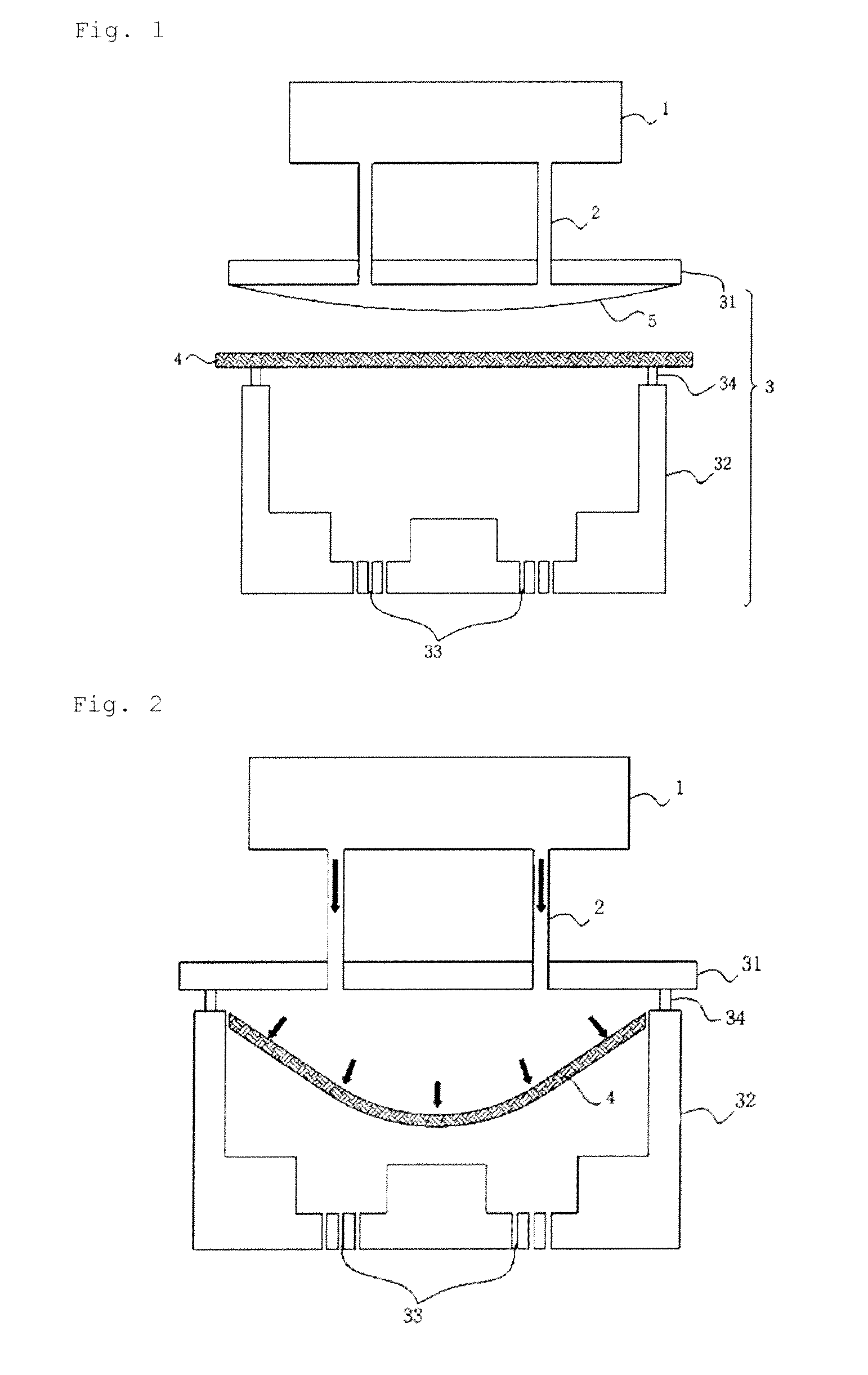 Forming apparatus and method using water pressure or vapor pressure