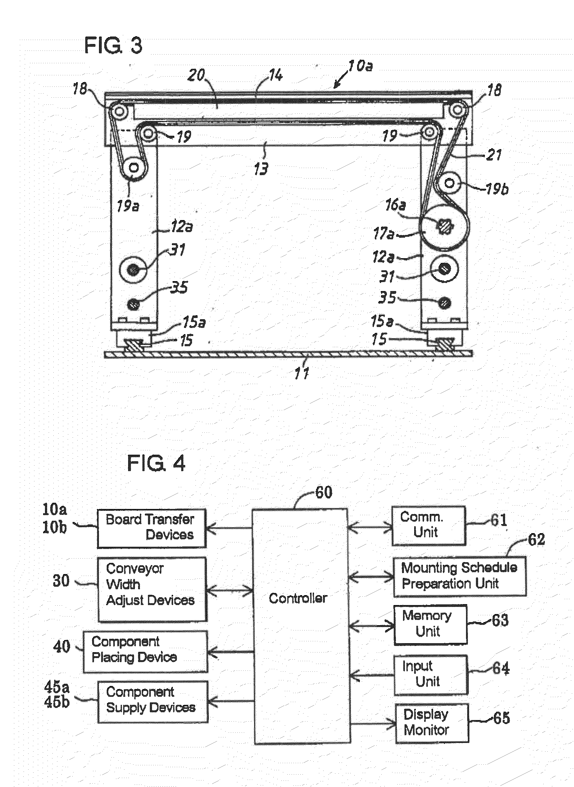 System for mounting components on boards