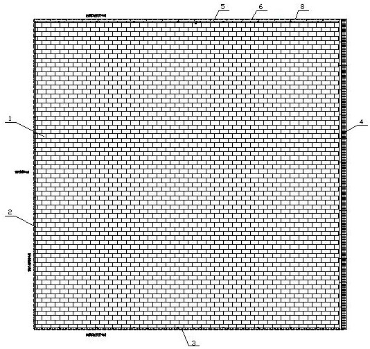 Novel million-tower boiler top sealing structure and mounting method thereof